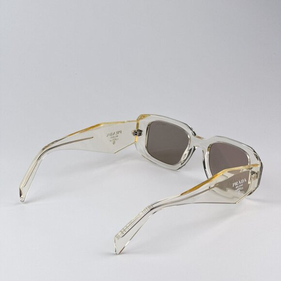 Prada PR17WS 19X30N BRAND NEW Sunglasses Transparent Internal Rectangle Unisex - Picture 4 of 7